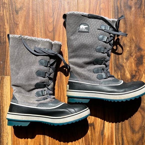 Sorel Tivoli High Winter Boots w/ Rare Blue Soles Women’s 8.5 - Picture 7 of 8